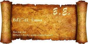 Bódi Emma névjegykártya